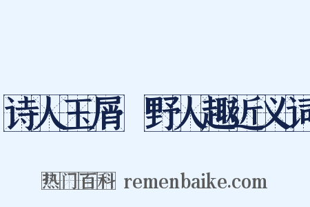 诗人玉屑·野人趣近义词是什么意思的图片